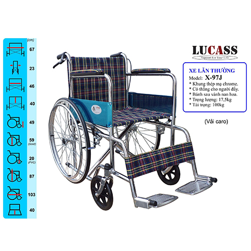 Xe lăn thường Lucass X-97J